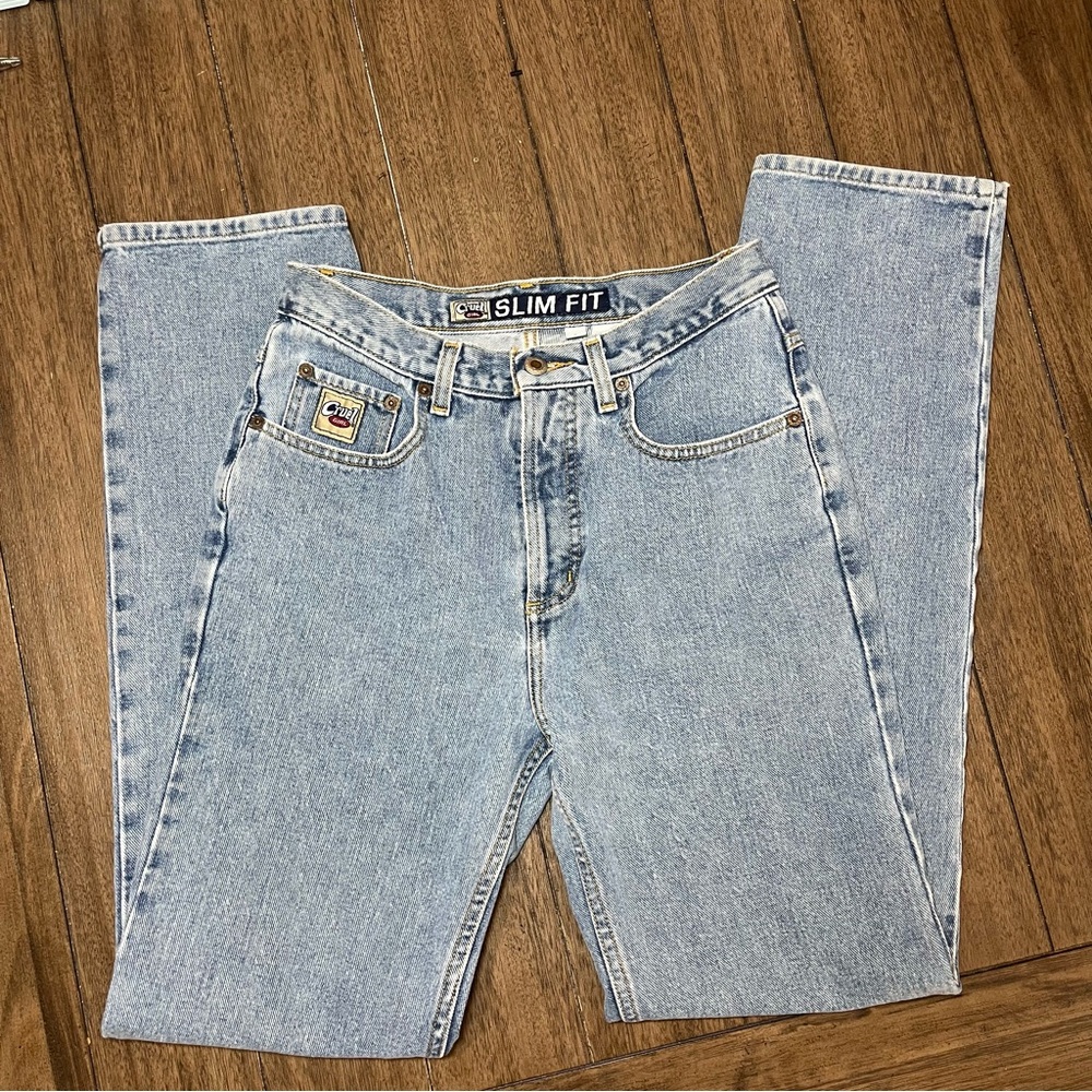 Cruel Girl Slim Fit Medium Wash Straight Leg Jeans Size 9 Long Retro Butter Mom - Picture 8 of 10